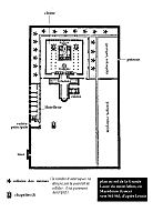 Grece - Grande Laure (Sainte Laure, Laura, Lavra en copte) du Mont Athos en Macedoine, plan vers 961-963, d'apres Lenoir